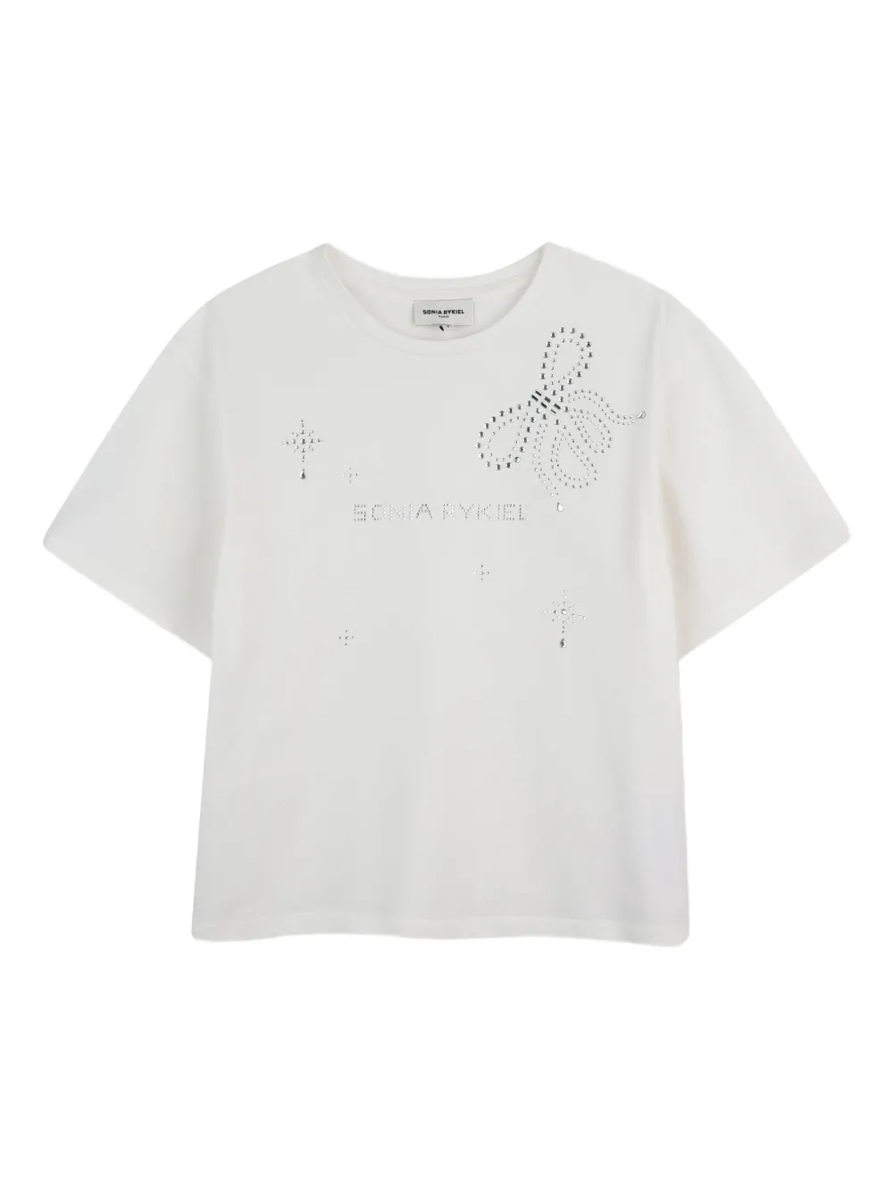 

Футболка со стразами SONIA RYKIEL ENFANT, нейтральный