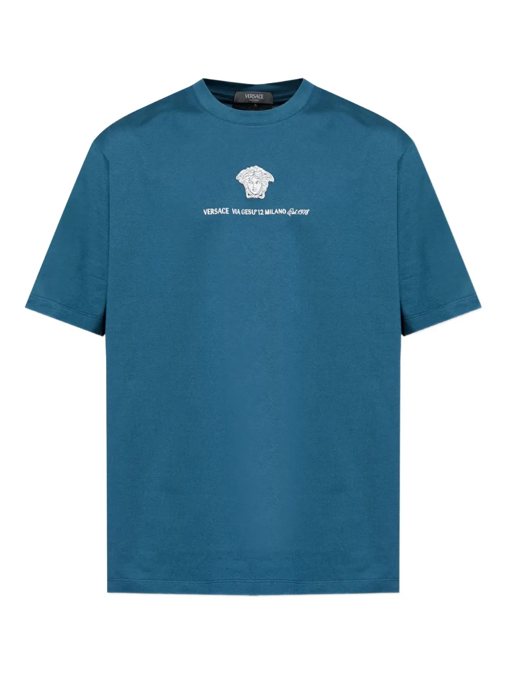 

Футболка с логотипом Medusa Versace, синий