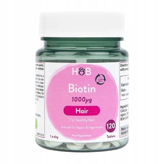 

Holland & Barrett, Biotin - Биотин 1000 мкг, 120 капсул. Inna marka