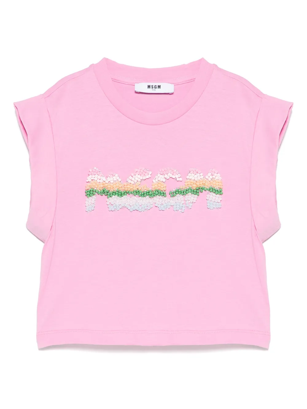 

Футболка с логотипом MSGM Kids, розовый