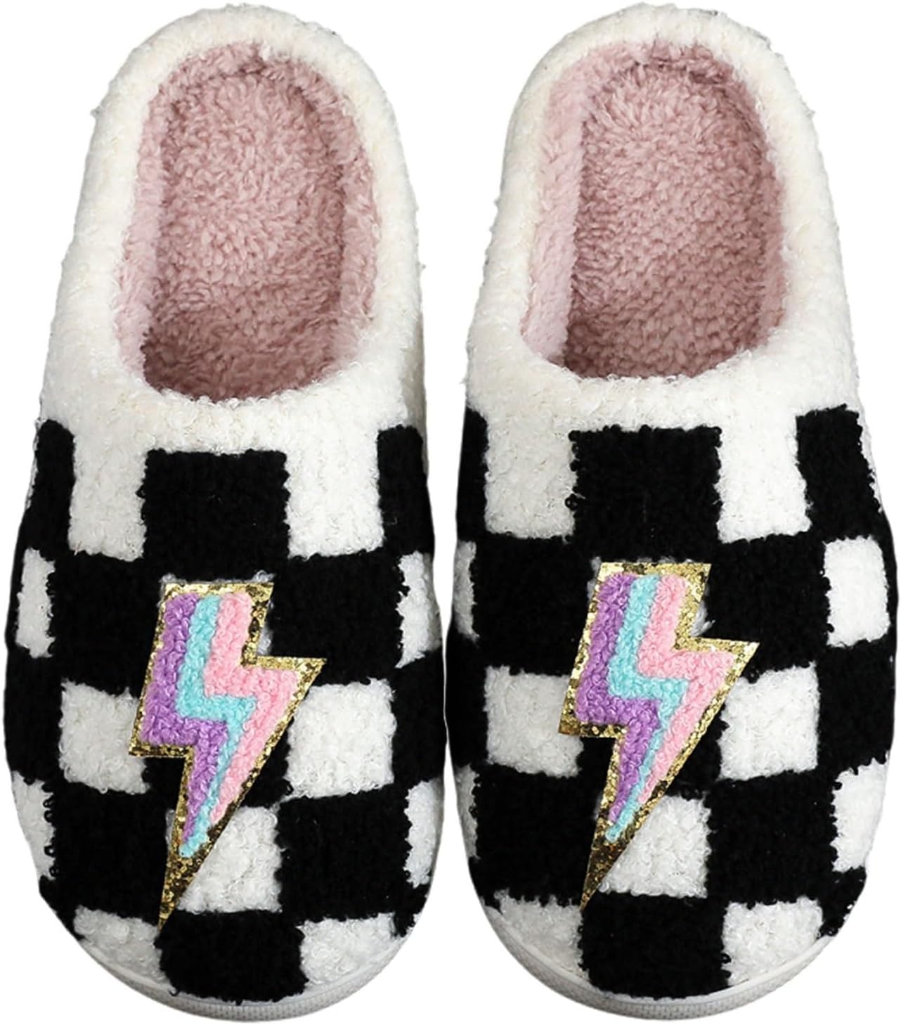 

Тапочки WIRETRAN для женщин и мужчин с мягкой подошвой с эффектом памяти, пушистые зимние теплые домашние тапочки, черный/серебристый