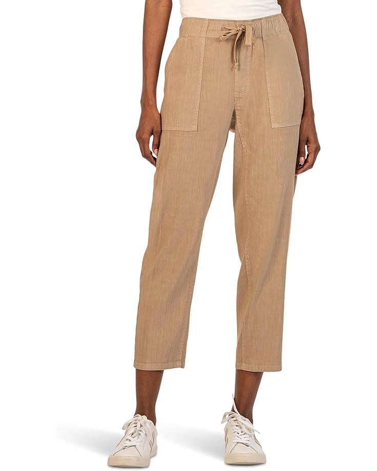 

Джинсы KUT from the Kloth Petite Rosalie - Drawstring Pants with Porkchop Pockets in Khaki, хаки
