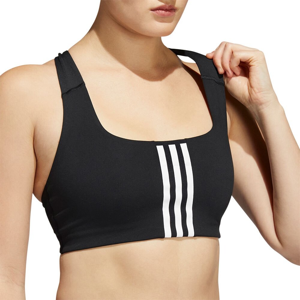 Спортивный бюстгальтер adidas Pwi MS, черный — фото 4