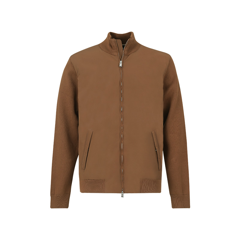 

HUGO BOSS Босс Вязаная куртка на молнии, Dark Camel