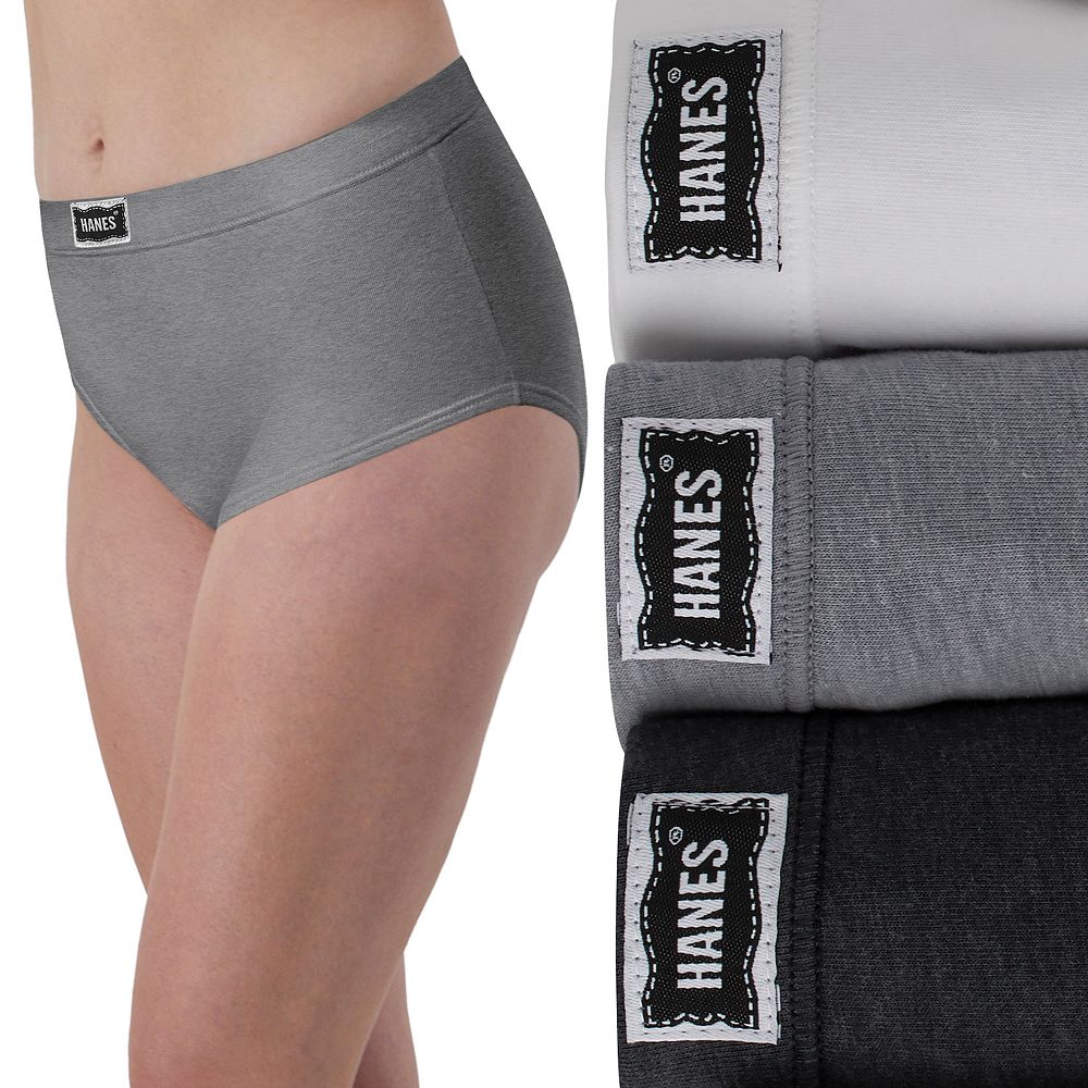 

Женские винтажные трусы Hanes Originals Ultimate из трех комплектов — 45VOBF, цвет Gray White