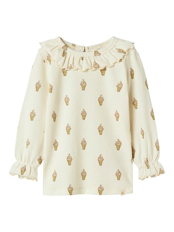

Лонгслив Lil Atelier, цвет creme/beige
