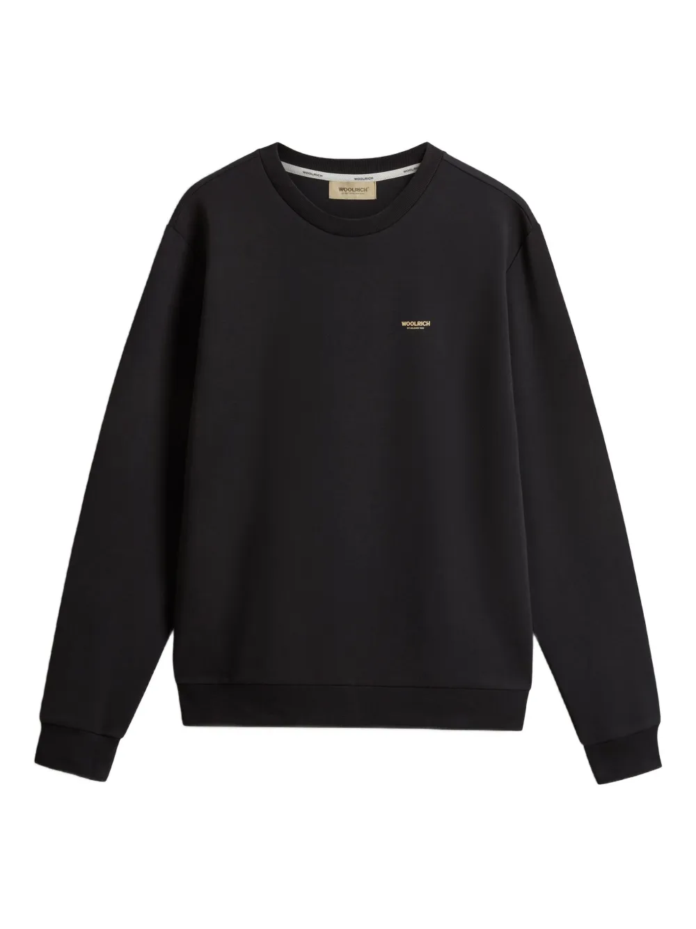 

Свитер с круглым вырезом и логотипом WOOLRICH, черный
