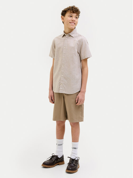 Шорты свободного кроя из ткани Tony 12268938 Jack&Jones Junior, коричневый — фото 2