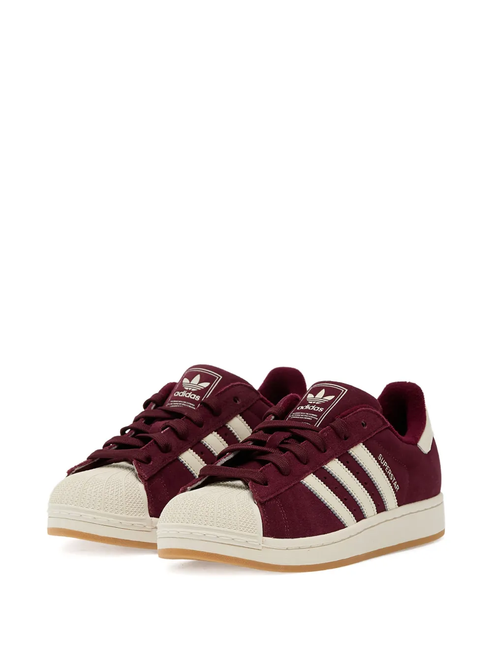 Замшевые кеды Superstar II adidas, красный — фото 2
