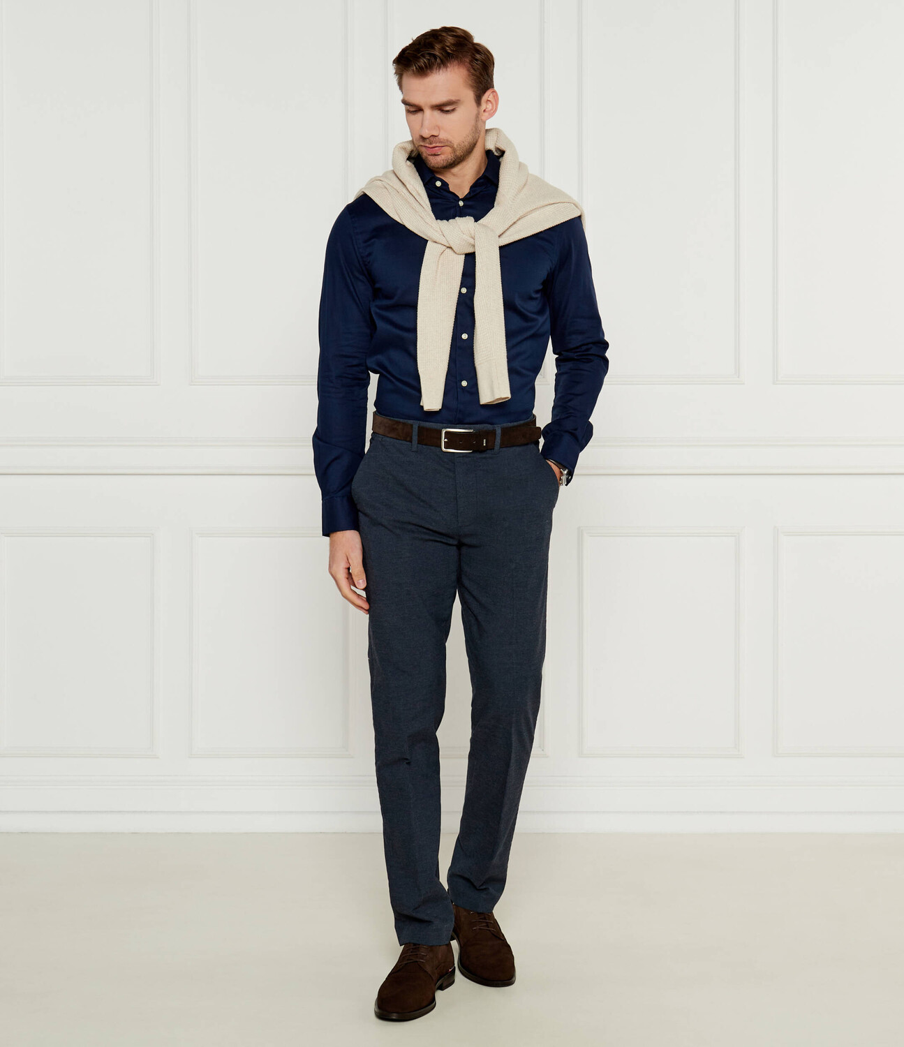 Рубашка Tommy Hilfiger Slim Fit, темно-синий — фото 2