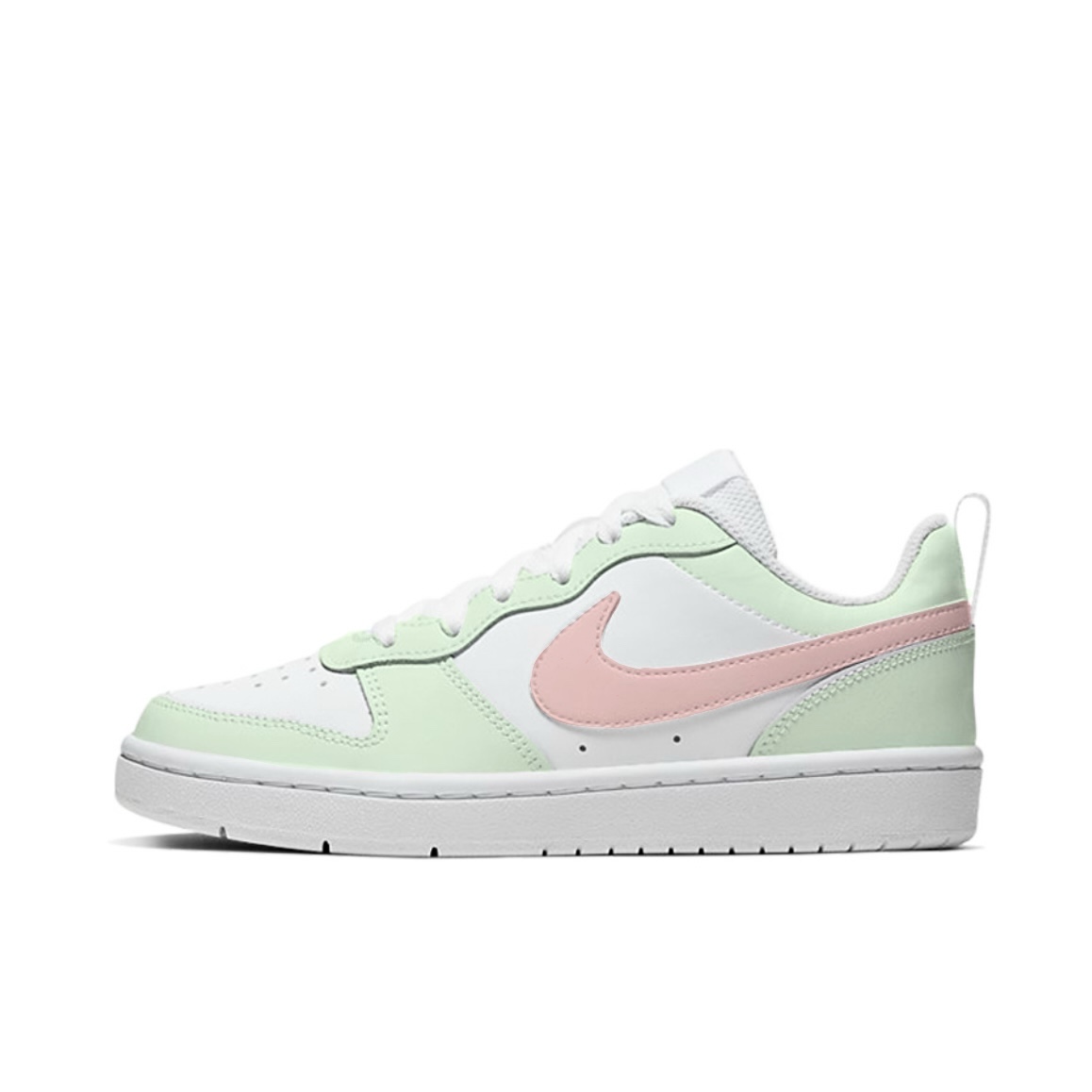

Кроссовки для скейтбординга Court Borough 2 Court Borough Low 2 для подростков Nike, белый/розовый/зеленый