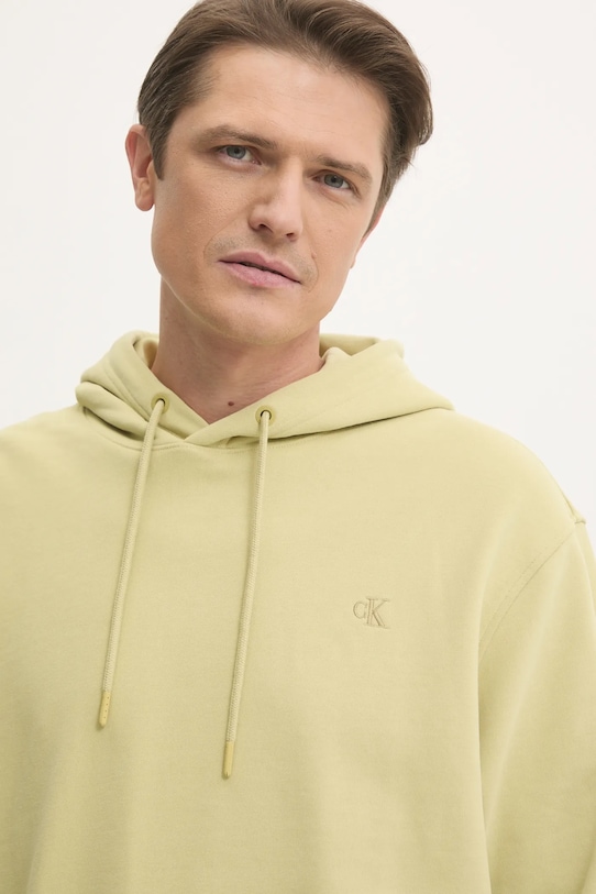 

Хлопковая толстовка Calvin Klein Jeans, желтый