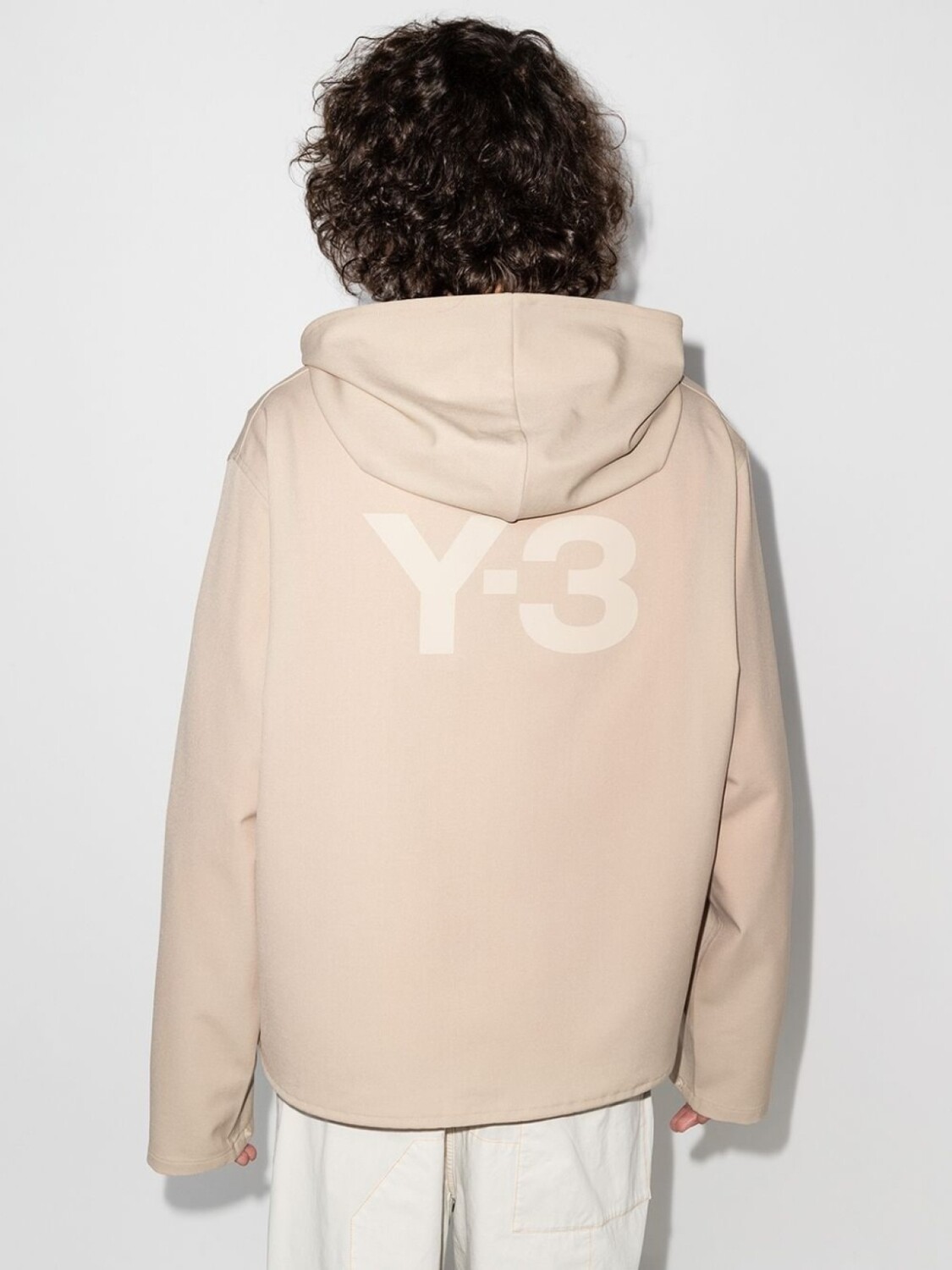 Y-3 легкая куртка на молнии с логотипом, нейтральный цвет — фото 3