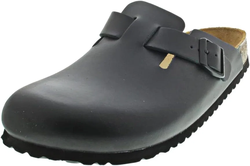 Мужские сабо Birkenstock Boston Leather, черный — фото 4