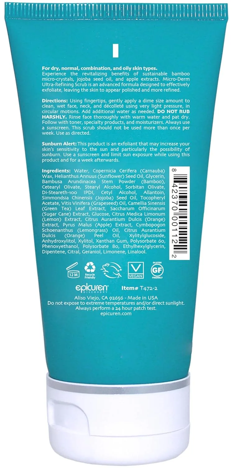 Скраб для лица Epicuren Discovery Micro-Derm Ultra-Refining Scrub 70.88 г (1 шт.) — фото 2