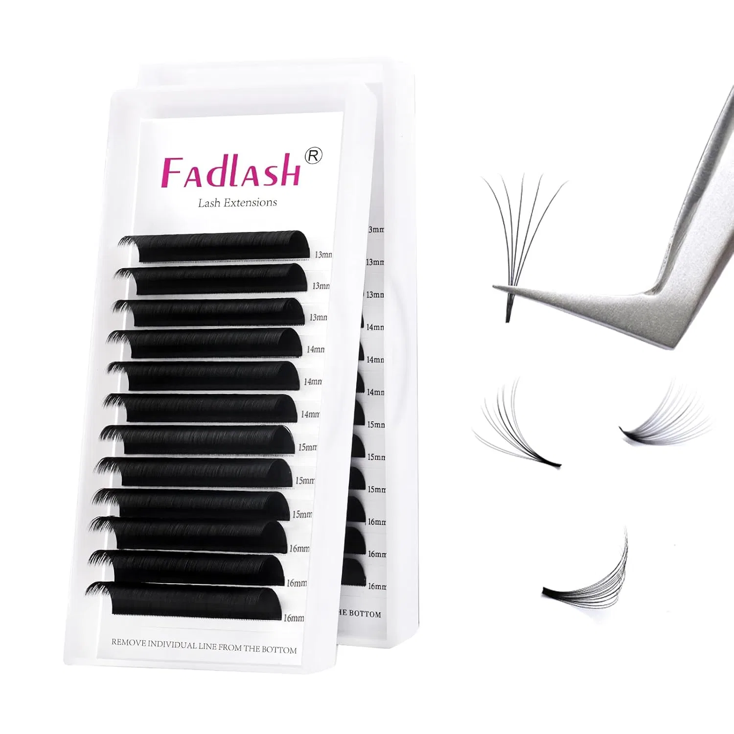 Ресницы для наращивания «Easy Fan Lashes» Fadlash, 1316 Mm