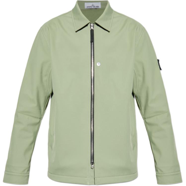 

STONE ISLAND Куртка на молнии с накладными карманами, Green