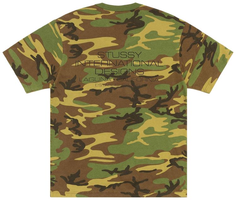 Футболка Stussy International Design, окрашенная пигментными красителями, зеленый — фото 2