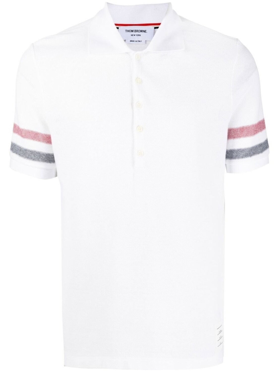 

Thom Browne рубашка поло с полосками RWB, белый