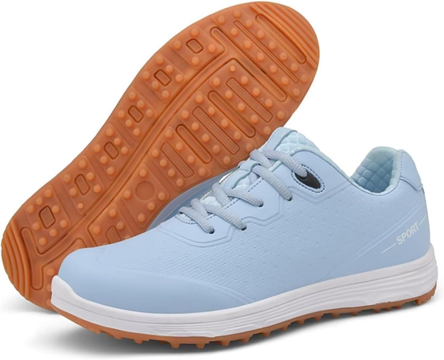 

Мужские гольф-кроссовки на шнуровке, водонепроницаемые, дышащие, без шипов, легкие спортивные кроссовки для гольфа, обувь для активного отдыха и прогулок Generic, синий