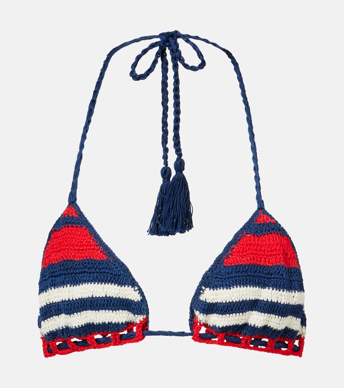 

Топ бикини из хлопка крючком Gabrielle Anna Kosturova, Red Navy Cream