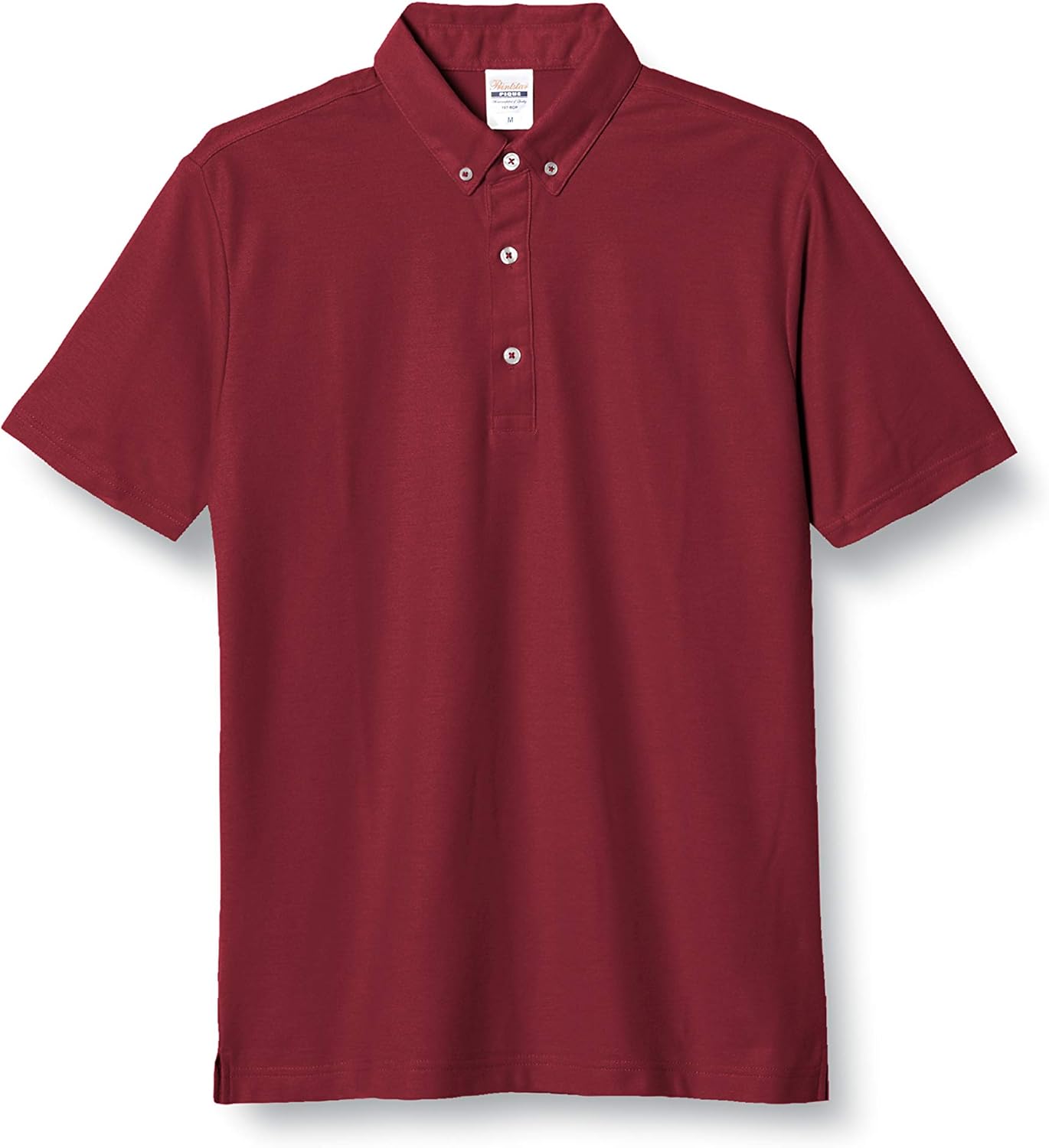 

Футболка-поло Printstar 00197-BDP с коротким рукавом, плотность ткани пике 4,9 унции, на пуговицах, красный/бордовый