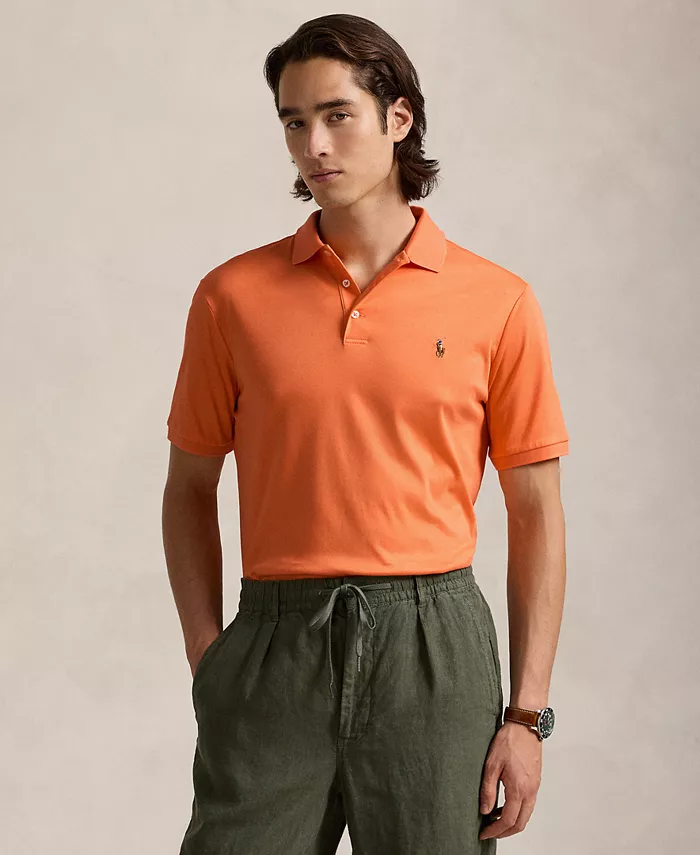 

Мужская классическая поло из мягкого хлопка Polo Ralph Lauren, оранжевый