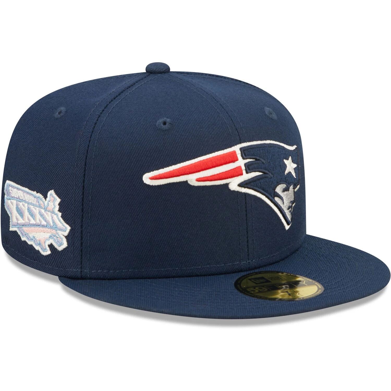 

Мужская шляпа New Era Navy New England Patriots Super Bowl XXXVI Purple Pop 59FIFTY