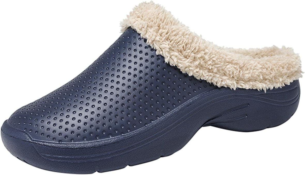 

Женские и мужские тапочки Meidiastra с меховой подкладкой, легкие водонепроницаемые домашние тапочки, синий