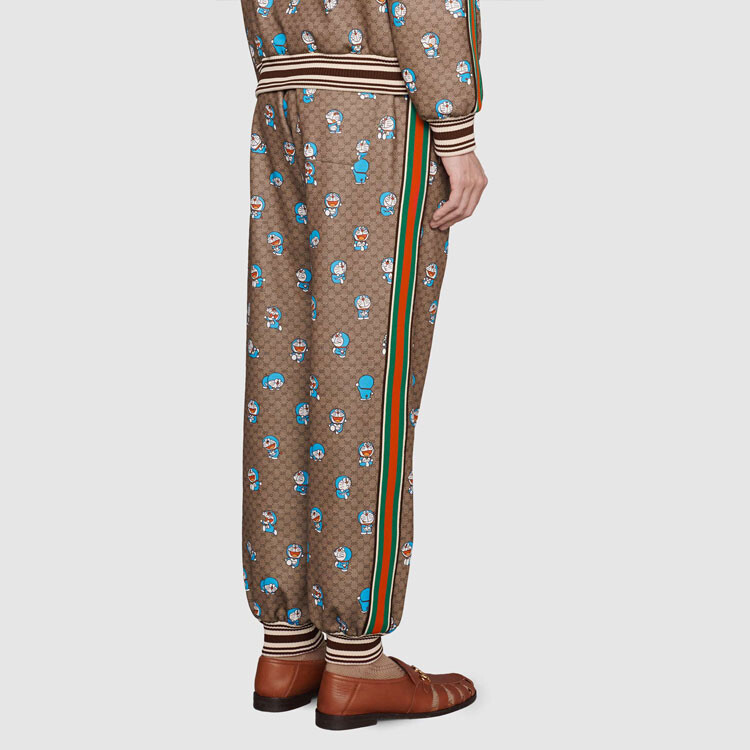 Штаны спортивные Doraemon x Gucci, бежевый — фото 4