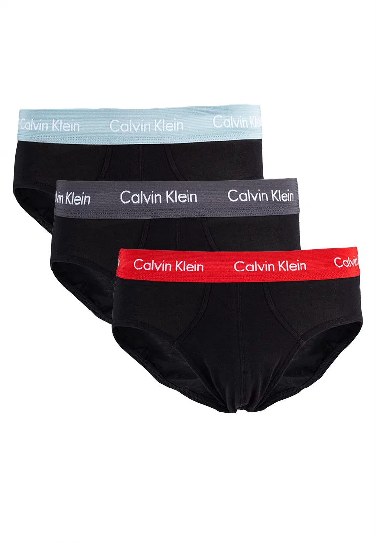 Трусы-плавки, 3 шт., Calvin Klein, черный