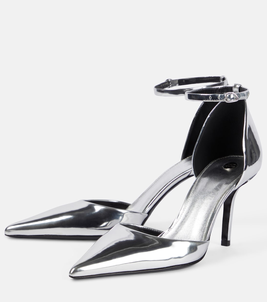 Туфли-лодочки Slash 85 из зеркальной кожи Proenza Schouler, Silver Specchio — фото 4