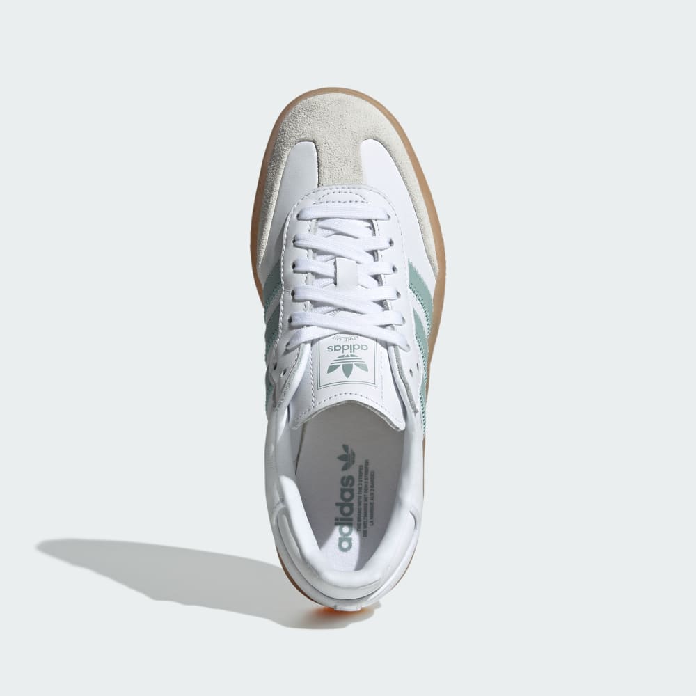 Кроссовки на платформе Adidas Sambae Shoes, цвет Cloud White/Wonder Blue/Off White — фото 2