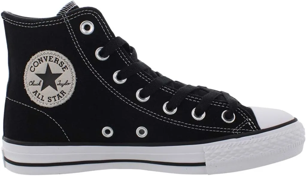 Детские кроссовки Converse Unisex для скейтбординга CTAS Pro Hi из замши, белый/черный — фото 3