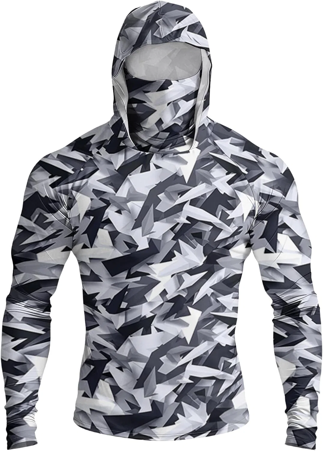 Мужская солнцезащитная кофта с капюшоном и маской UPF 50+, 06-dark Gray — фото 4