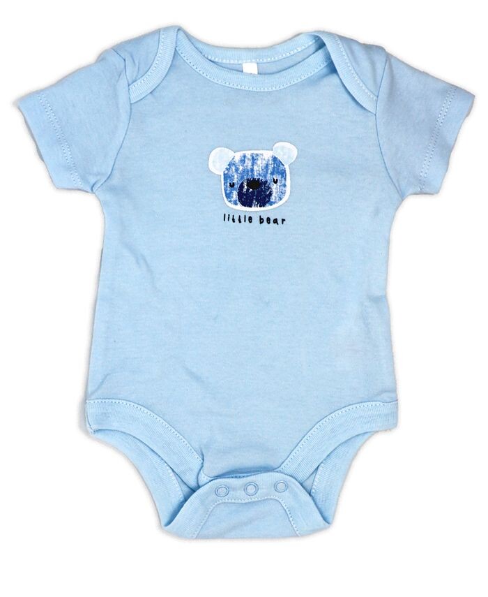 Подарок Layette Little Bear Hugs для маленьких мальчиков, набор из 10 предметов Rock-A-Bye Baby Boutique, синий — фото 3