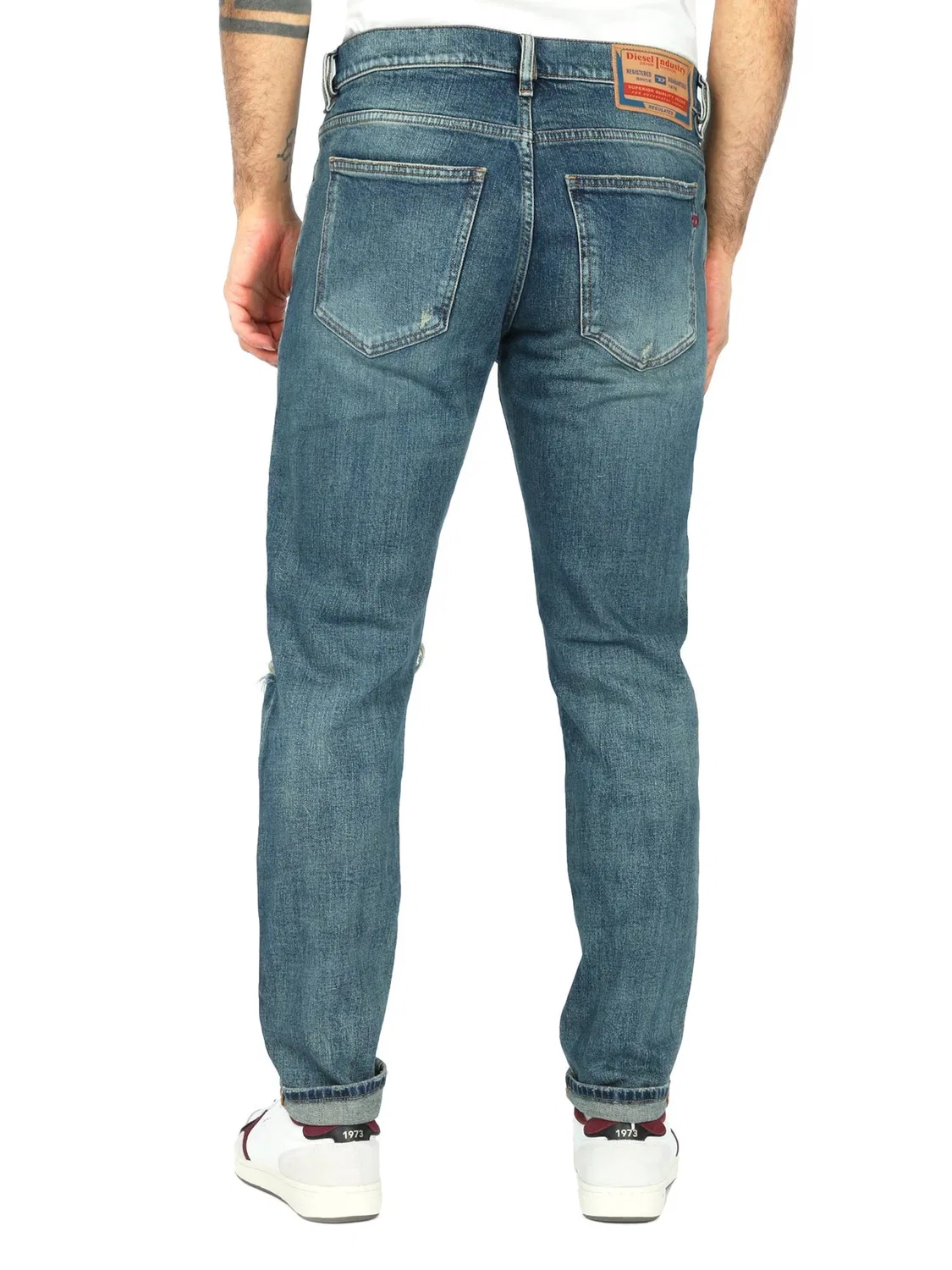 Джинсы Diesel Slim fit 2019 D-STRUKT 007M5 пыльно-голубого цвета — фото 3