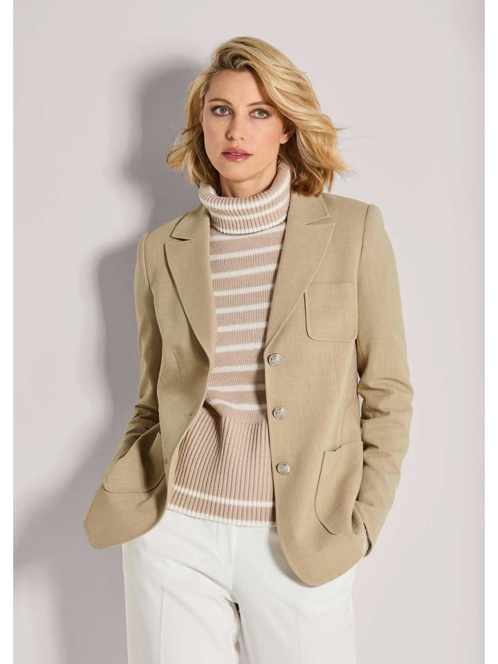 

MADELEINE Блейзер Stilvoller Einreiher mit Reverskragen in beige