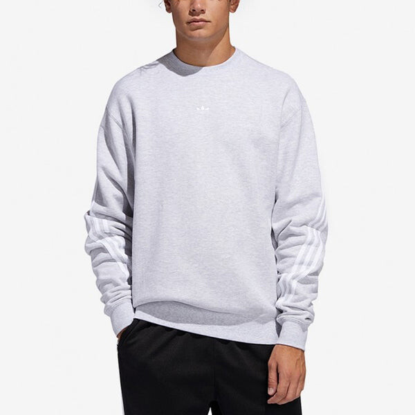 Толстовка Men's adidas originals Side Stripe Loose Round Neck Pullover Gray, мультиколор — фото 3
