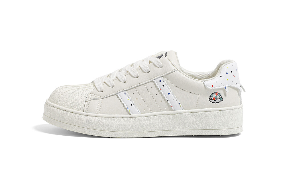

Кроссовки HUANQIU Skateboarding Shoes Women's Low-top White, бежевый