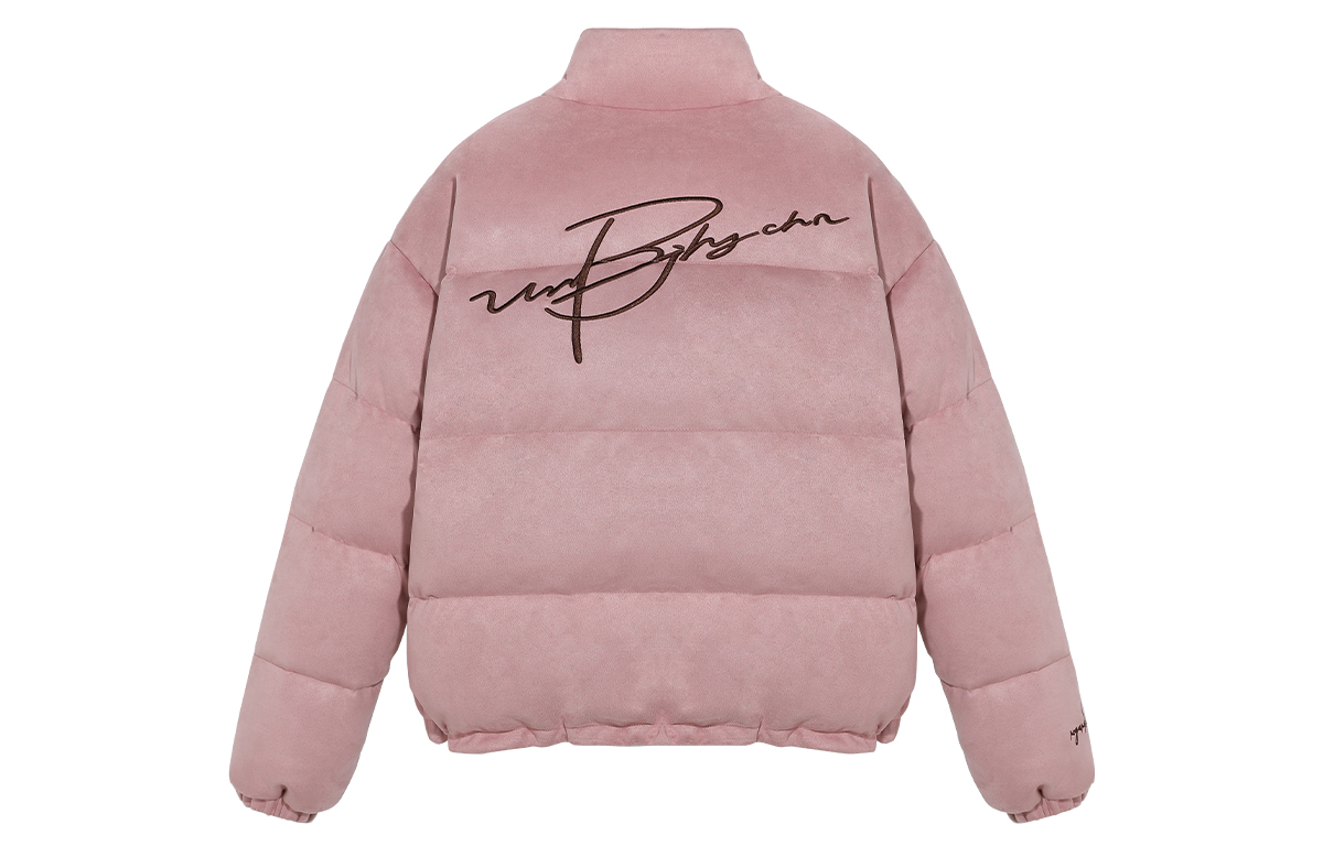 

Винтажная пуховая куртка унисекс с надписью Bjhg, coral powder