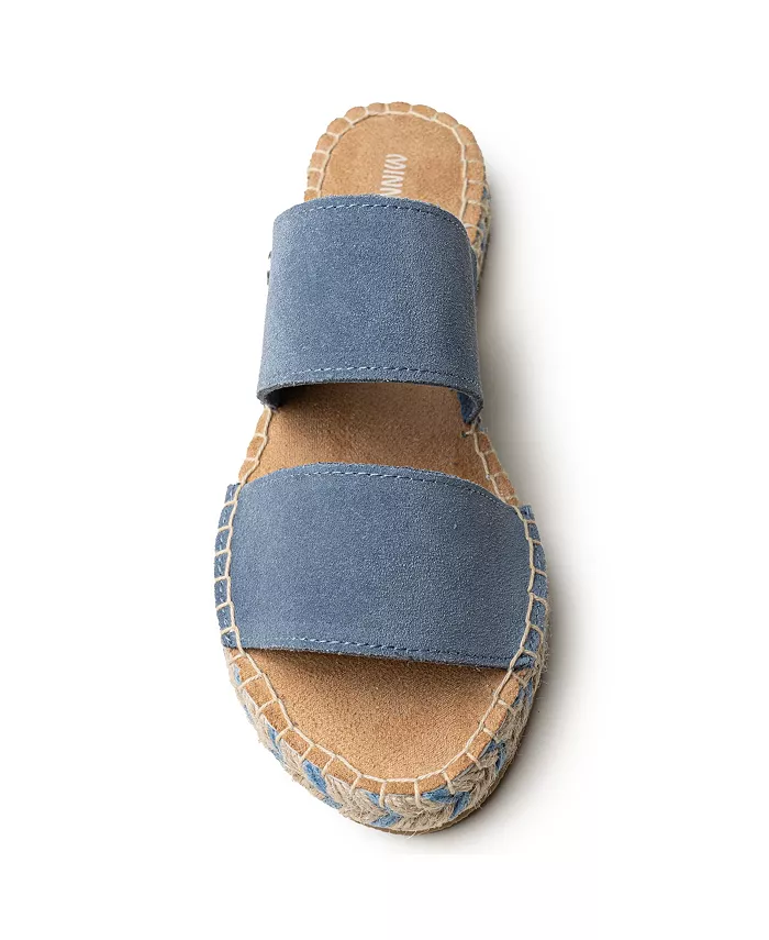 Женские слайдеры Poppie из замши Minnetonka, синий — фото 3
