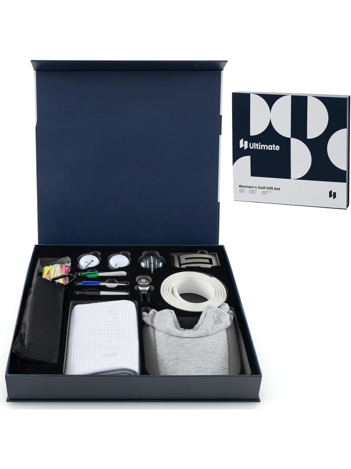 

COSTWAY Полный подарочный набор для гольфа темно-синего цвета