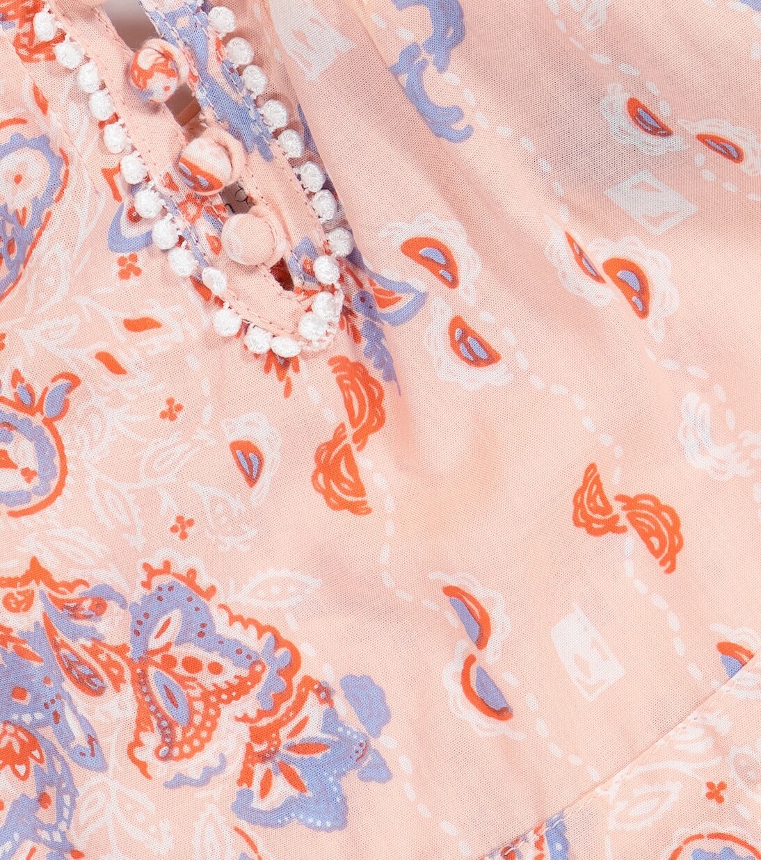 Майка с принтом Мара Poupette St Barth Kids, Pink Ruellia Batik Vertical — фото 3