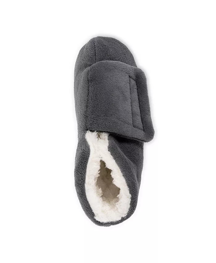Мужские мягкие тапочки-угги Shearling By Adjustable с регулируемой посадкой, цвет Navy, размер M (9-10.5) MUK LUKS, серый — фото 2