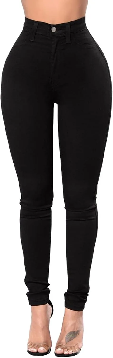

Джинсы для женщин с эффектом подтяжки ягодиц High Waisted Skinny Stretch Denim RTHLEQIEE