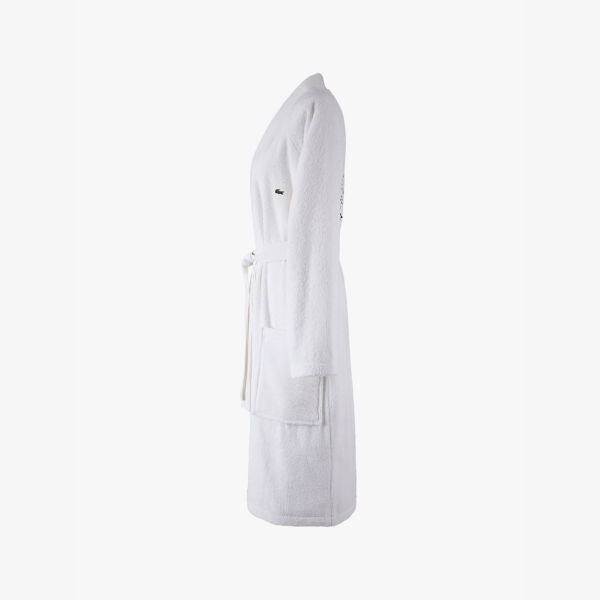 Халат Lacoste L défilé из органического хлопка, белый — фото 3