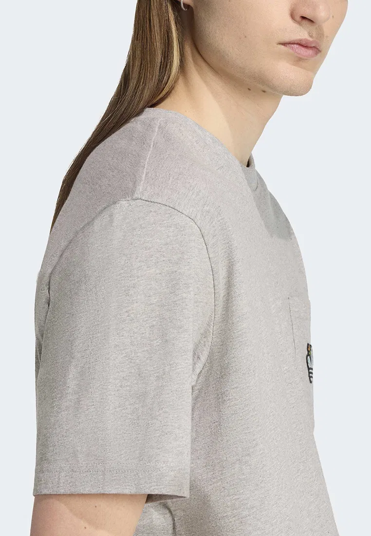 Футболка свободного кроя, Monogram Adidas, серый — фото 4
