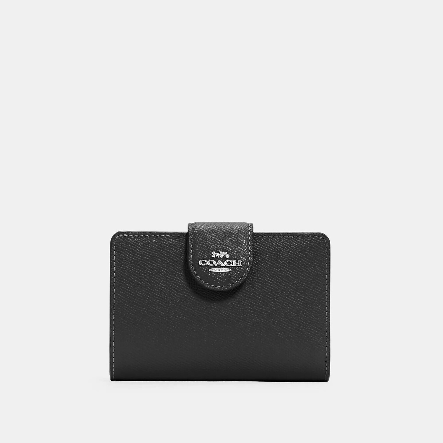 

Угловой кошелек Coach Outlet среднего размера на молнии, цвет Silver/Black