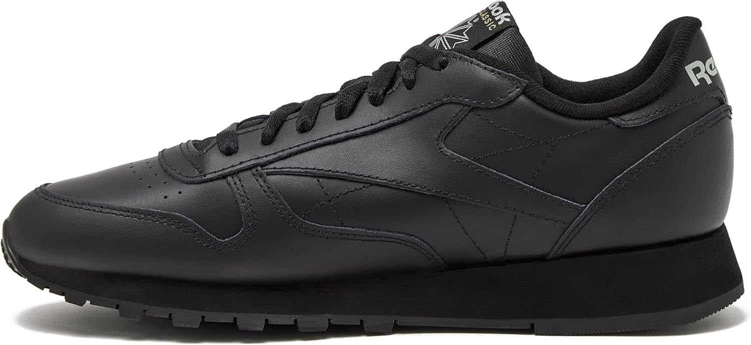 Кроссовки Reebok Classic Leather для мужчин, черный/серый — фото 4